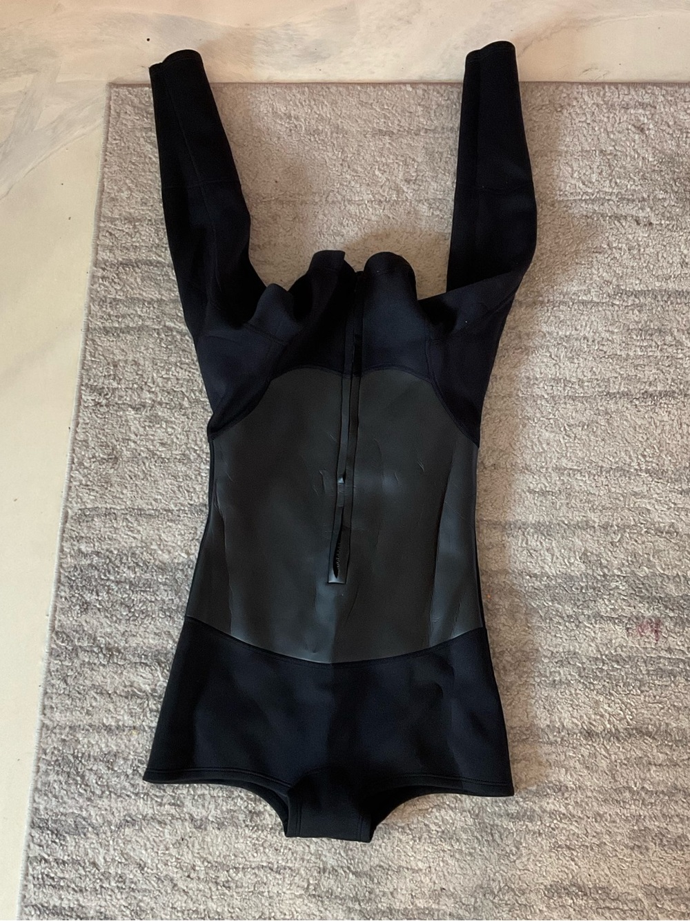 Kids Black Neoprene One-Piece Swimsuit